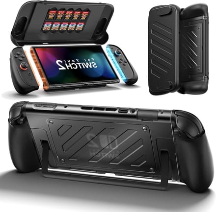 Beschermcase voor Switch 2 met Ergonomisch Handvat, Ruimte voor 10 Speelkaarten en Schokbestendig Ontwerp