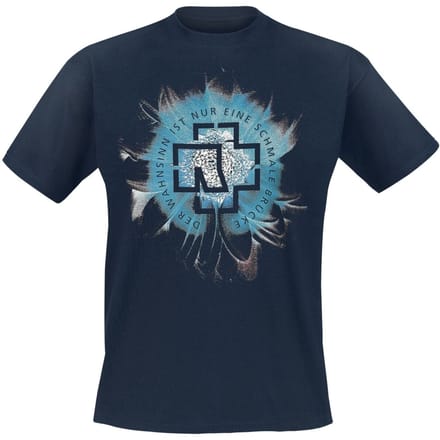 Rammstein T-shirt - Wahnsinn - S tot 3XL - voor Mannen - navy