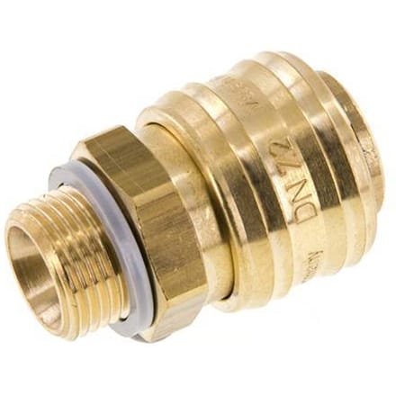 Messing DN 7.2 (Euro) Luchtkoppeling Snelkoppeling G 3/8 inch Buitendraad FKM