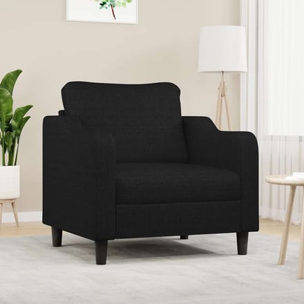 vidaXL - Fauteuil - 60 - cm - stof - zwart