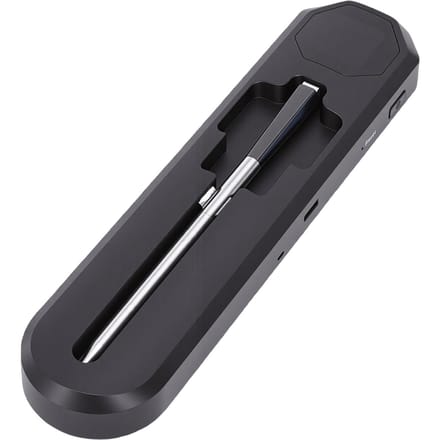 Draadloze Bluetooth Vleesthermometer IP67 Waterdicht Oplaadbare Voedselthermometer met APP Hoge Nauwkeurigheid Dubbele Sensoren black