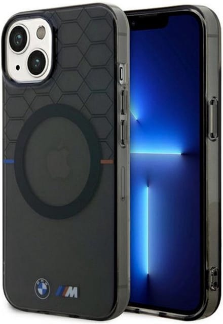 BMW IML Printed Pattern Back Case (MagSafe Compatible) - Geschikt voor Apple iPhone 14 Plus (6.7") - Grijs