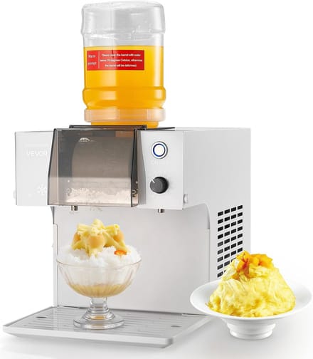 Sneeuwvlok Ijsmachine - IJsschaaf Machine - Desserts Maken - Instelbare Snelheden - 40kg Per Dag - Wit
