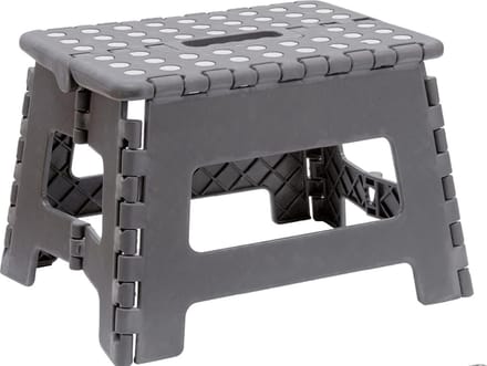 Stellar Opvouwbare Kruk - Laadvermogen 150 kg - 22 cm Hoog - Grijs