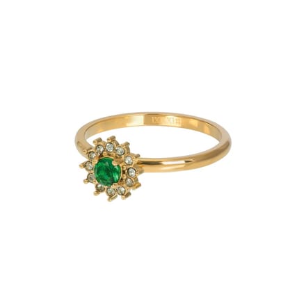 Fame-Lucia Small Emerald-Goudkleurig-Dames Ring