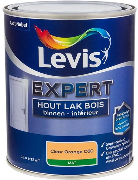 Levis - Expert Hout Lak Binnen Mat Mix - Clear Orange C60 - Mengverf - 1 L