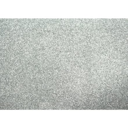 Kangaro glitterkarton, formaat 50 x 70 cm., kleur zilver