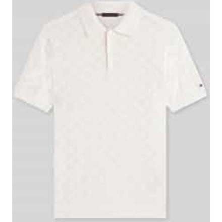 regular fit poloshirt met pointellemotief