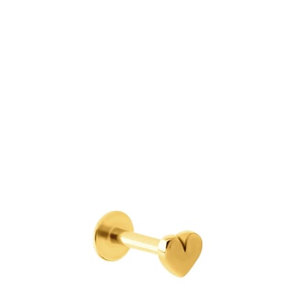 Lucardi Dames Stalen traguspiercing gold hart - Piercing - Staal - Goudkleurig