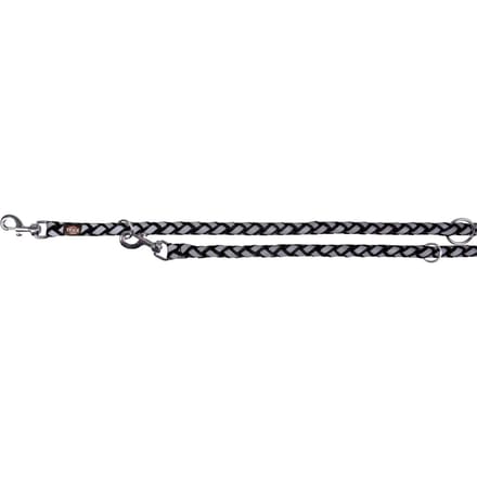 Trixie Cavo Reflect adjustable leash L-XL: 2.00 m/ø 18 mm Zwart