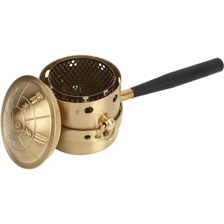 Moxibustion Koperen Kegelbrander Verminder Pijn Moxibustion Doos Set met Geïsoleerde Handgreep voor black