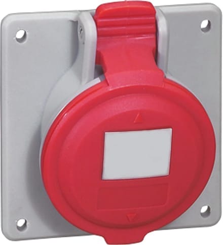 Power Connector Socket Rood 3P N + E, 415V / 32A, Tafelmontage IP44