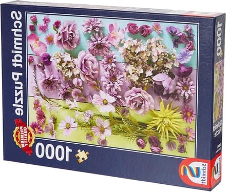Legpuzzel Bloemen - Kleurrijk Puzzelspel - Ontspanning Thuis - Premium Karton Kwaliteit - 69 x 49 cm - Multicolor