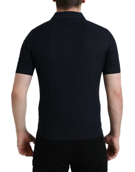 Gebreide Poloshirt Korte Mouwen