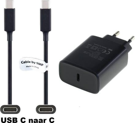 OneOne 20W snellader + 1,0m sterke USB C naar C kabel. PD lader. Oplader adapter past op Ultimate ears HYPERBOOM