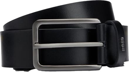BOSS leren heren riem - zwart