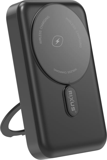 Rixus RXPB71B MagSafe Powerbank 10000mAh With Foldable Stand Black