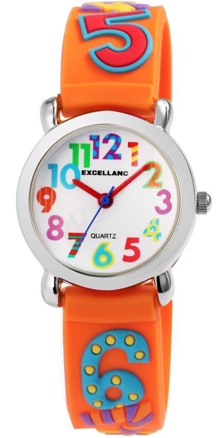 EXCELLANC Excellanc kinderhorloge zilverroze, Mineralglas