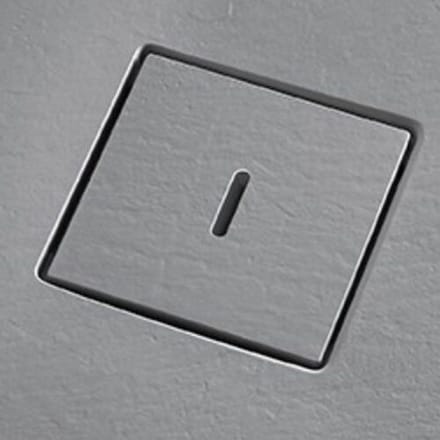 HSK replacement cover with slot for drain to marble polymer shower tray stone look E2053-4-57