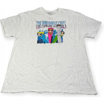 Koszulka T-shirt damski okrągły dekolt SPENCER'S POWERPUFF S white