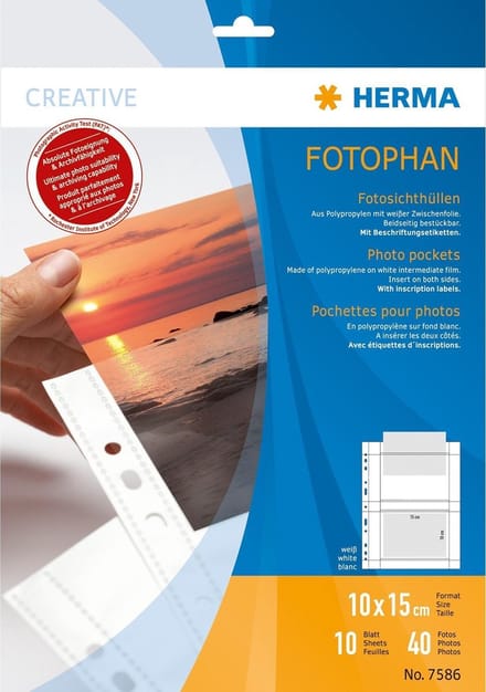 Herma fotophan 10x15 rechthoekig 10 vel 7586