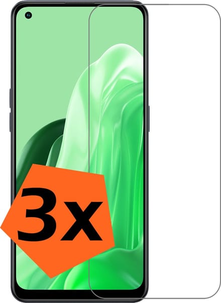 Screenprotector - 3 Stuks - Geschikt voor OPPO Reno 8 Lite - Extra Sterk - Gehard Glas - Beschermglas - Tempered Glass - Screen Protector