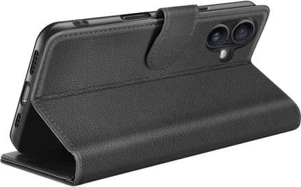 Zanae, Hoesje geschikt voor iPhone 16 - Wallet Case & Magneetsluiting, Zwart