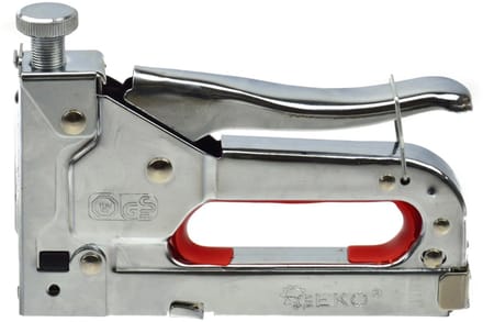 GEKO Handtacker - Verstelbare kracht - Veiligheidsslot - 4-14 mm - Chroomafwerking