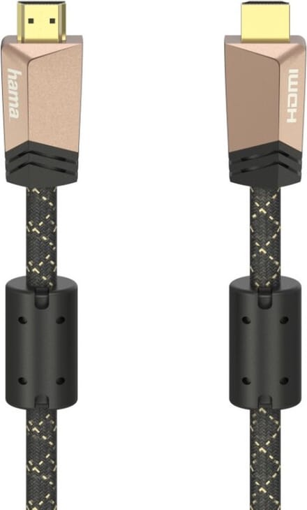 Hama Premium HDMI™-kabel Met Ethernet Conn. - Conn. Ferriet Metaal 0,75 M