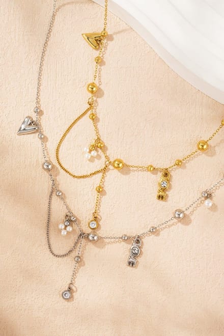 Goudlief connected love ketting - Roestvrijstaal - Verkleurt niet
