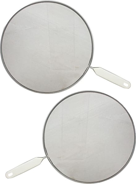 Cosy&Trendy Antispatdeksel - 2x - zilver - RVS - D29cm
