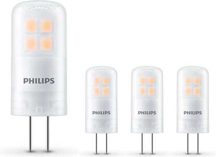 4x Philips LED Capsule Steeklamp G4 - 1W LED vervangt 10W halogeen - Warm Wit - 4pack