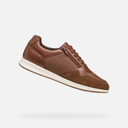 GEOX AVERY HEREN Sneakers - COGNAC - Maat 41