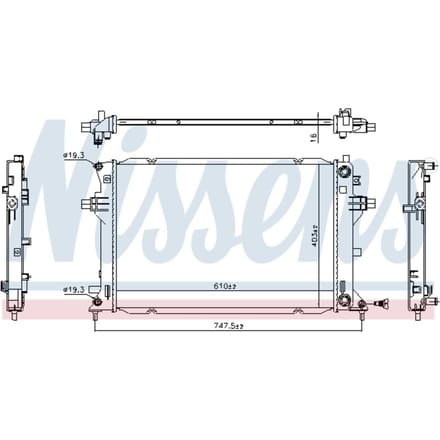 Radiator, motorkoeling NISSENS 606263
