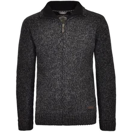 Ragman Vest Melange High Concealed Zip Fleece Lining Zwart / male