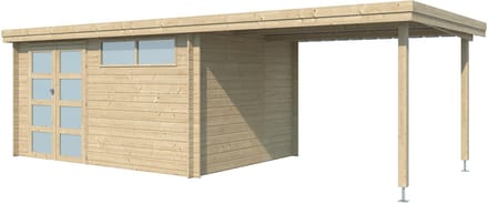 Woodlands Blokhut Oregon met Overkapping 715 x 295 cm
