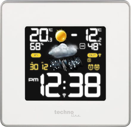WEERSTATION - klok - wekker - binnen- en buitentemperatuur - 6440