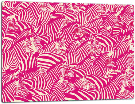 TMK ArtDeko - Snijplank - 52x40 cm - Glas - Zebra Motief