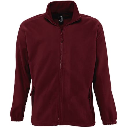 SOLS Heren North Full Zip Outdoor Fleece Jacket (Bourgondië)