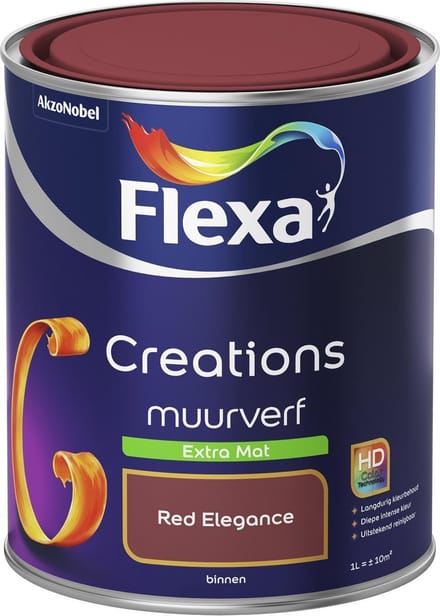 Flexa - Creations - Muurverf - Extra Mat - Red Elegance - 1 liter