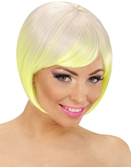 Two-Tone Damespruik Wit-Neongeel