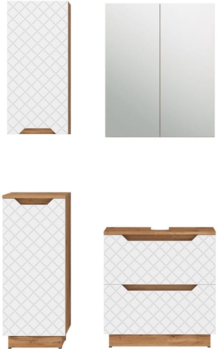 Vicco Badkamermeubelset Lotta, Wit, 4-delig