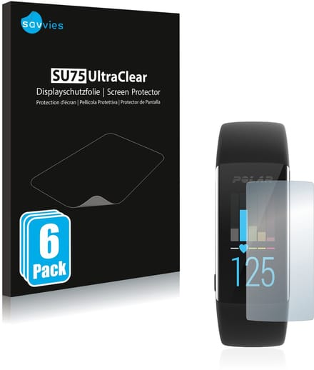 Savvies - Screenprotector voor Polar A370 - Folie Beschermfolie transparant 6 Stuks