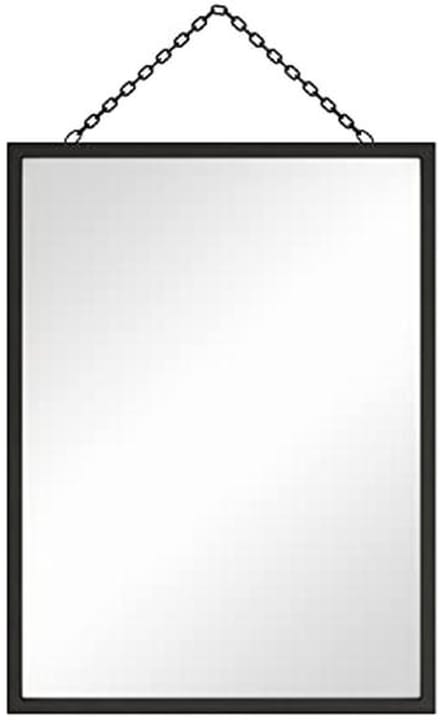 12 x 16 inch Rectangular Glass Mirror with Chain - Modern Farmhouse Decor for Bathroom and Kids' Room