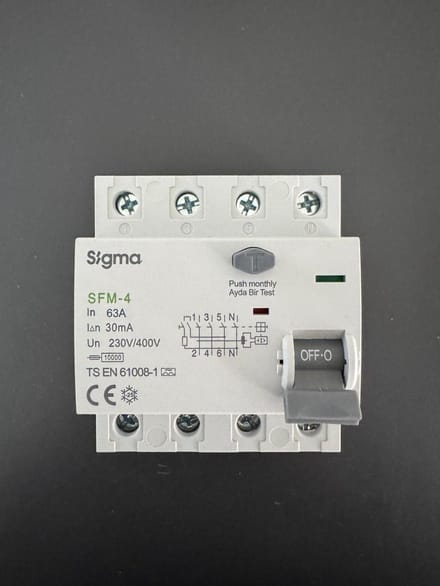 Sigma Aardlekschakelaar 4Polig 63A 30mA