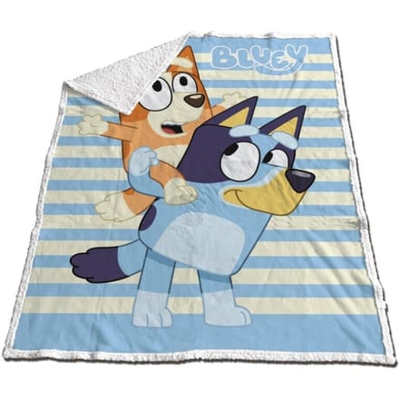 Bluey Fleeceplaid, Together - 120 x 150 cm - Sherpa Fleece
