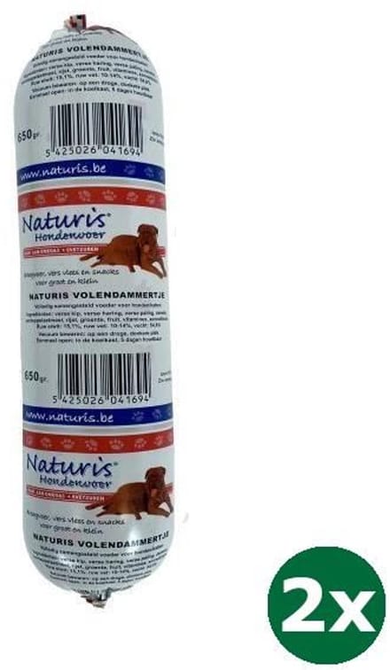 2x650 gr Naturis houdbaar vismix hondenvoer