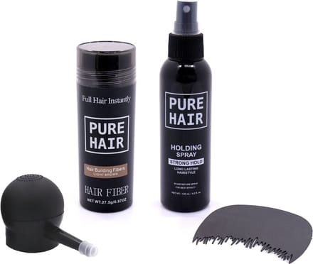 Pure Hair Premium Haarvezels Set Licht Bruin