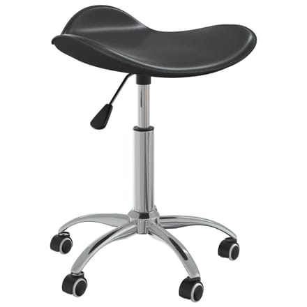 vidaXL - Salonkruk - kunstleer - zwart