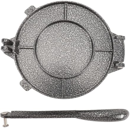 Dailygoods- Tortillapers Gietijzer - Handmatige Tortillamaker - Multifunctioneel - Ergonomische Handgreep - 20x16 cm - Ideaal voor Flatbreads